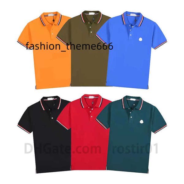 

designer embroidery men tees polos monclair classical shirts men luxury polos casual mens t shirt snake bee letter print fashion high street, White;black