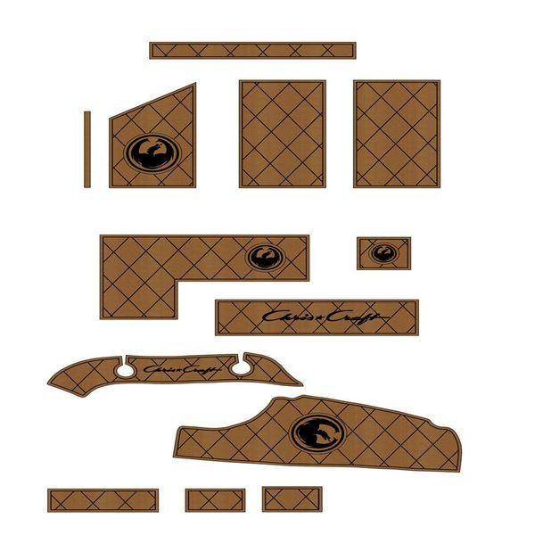 

1991 chris craft 302 crowne cockpit pad boat eva foam faux teak deck floor mat backing self adhesive seadek gatorstep style pads