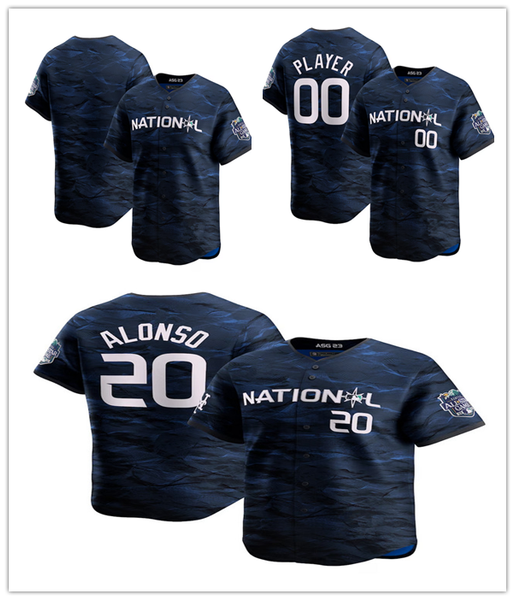 

baseball jersey new york''''mets''''men women pete alonso national league royal 2023 all star vapor, Blue;black