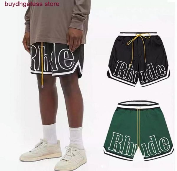

2022 new fashion brand men's and women's shorts casual mesh track breathable elastic waist drawstring7433012, White;black