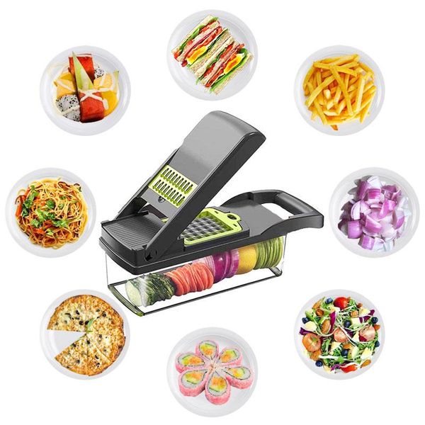

pants multifunctional vegetable slicer, grated, peeled and sliced vegetables, stainless steel blade, kitchen tool, manual slicer, Black