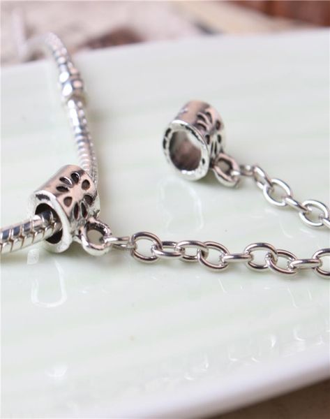 

heart safety chain fashion women jewelry 925 silver plated lovely for bracelet charm bead european style 0011281510