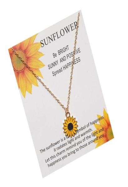 

women pendant necklace with gift cards cute flower clavicle chain necklace gift for love friends 017322, Silver