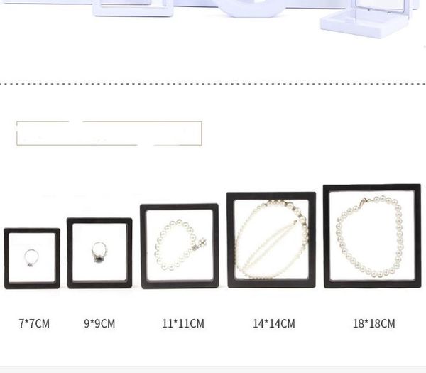 

mix jewelry transparent pe film display box packing boxes019546293, Black;white