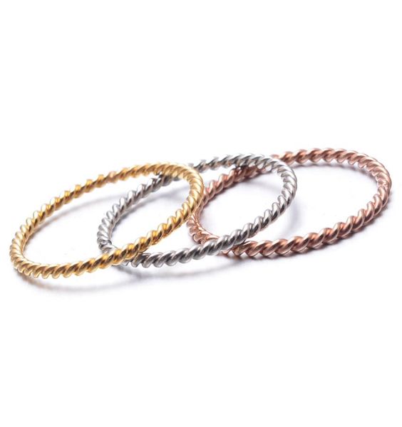 

korean version of the selling titanium steel spiral rose gold female ring meticulous elegant charm jewelry whole pos4894641, Silver