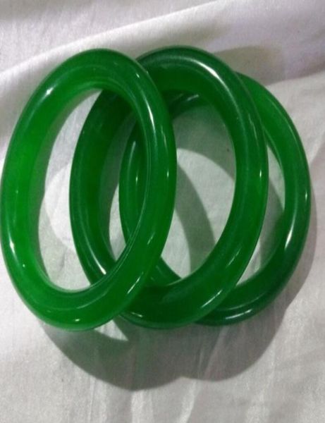 

5660mm green emerald green gift bracelet fine jewelry bangle women bangles bracelet sweet lady green jade bangle9258964, Black