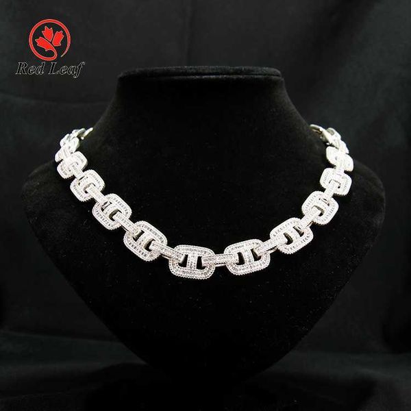 

redleaf jewelry custom hip hop necklaces 925 silver moissanite men necklace
