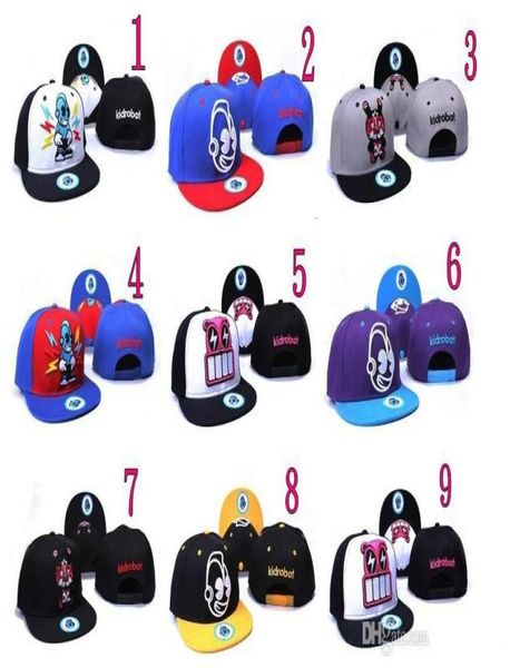 

01whole 10pcslot fashion hip hop hat booger kids kidrobot coke boys snapback hats caps fuckdown swagg cap1518002, Black;white