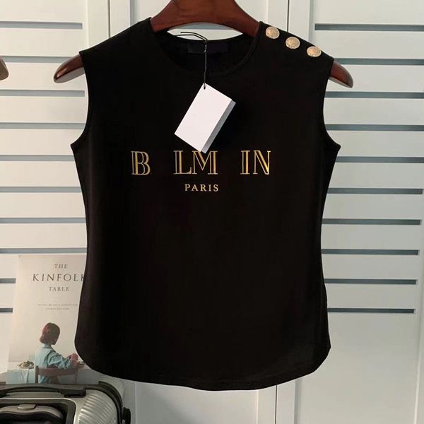 

t-shirt fashion blouse for women designer sleeveless round neck b letter tee summer vacation shirts clothing indoor outdoor sports date barb, White