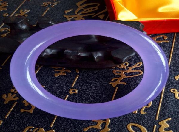 

natural purple jade bracelet the diameter of 56mm60mm0129241814, Black