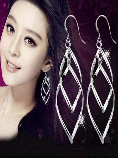 

1 pair women silver plated dangle ed leaf big dangle earrings for women hoop ear stud jewelry wedding jewelry7067207