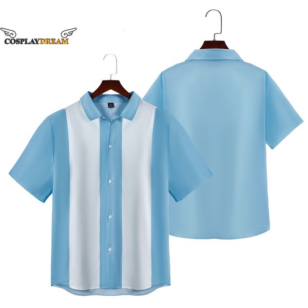 

men s t shirts charlie harper shirt vertical striped shirts for men 50s rockabilly two and a half vintage cosplay 230707, White;black