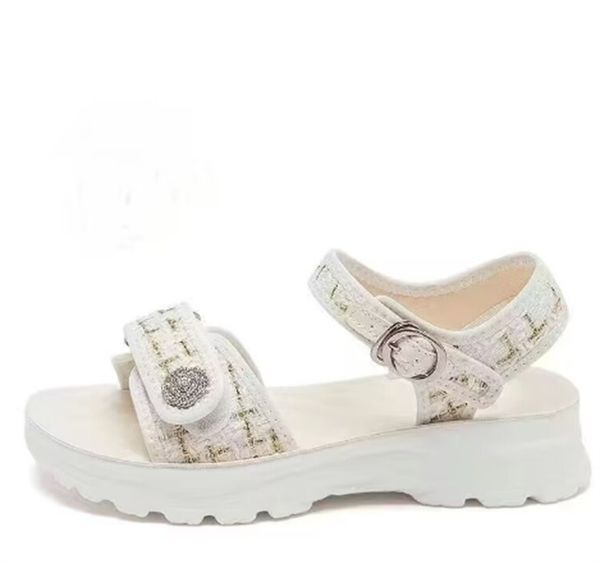 

sports sandals women's new summer ladies wear soft-soled leisure beach shoes with thick-soled muffins, Black