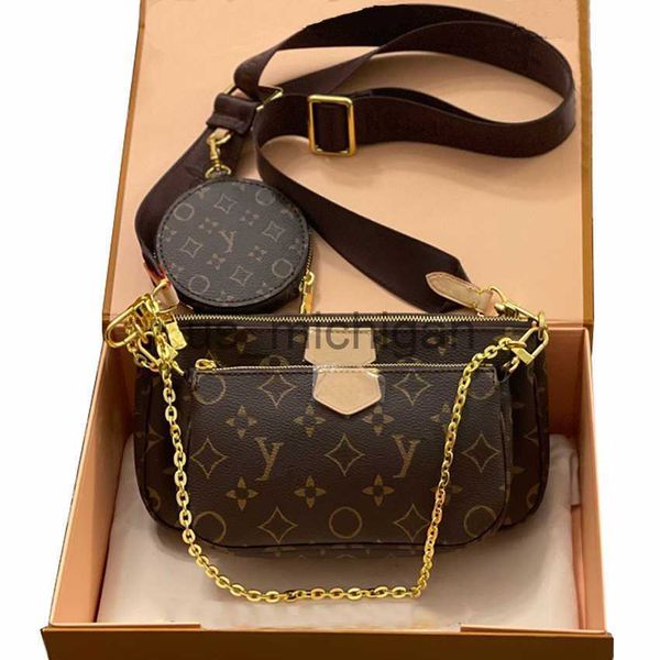 

evening bags designer bags old flower brown three in one shoulder bag seven color shoulder strap clutch combo embossed fashion luxury multi
