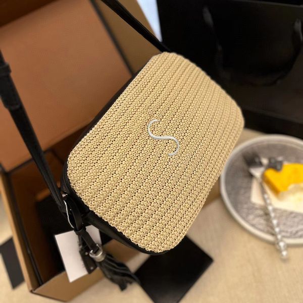 

womens fashion lou chain messenger bag designer handbags shoulder tote bags luxury straw weave crossbody beach bags mens raffias weekend clu