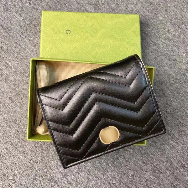 

famous genuine leather card holders clamshell wallet men women fashion small coin purse holder luxurys designer interior slot purses clutch, Red;black