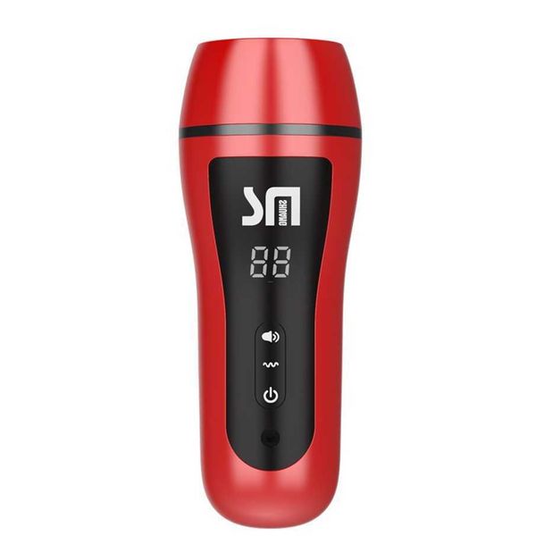 

shuangmi men's digital aircraft cup fully automatic charging intelligent pronunciation telescopic sucking device