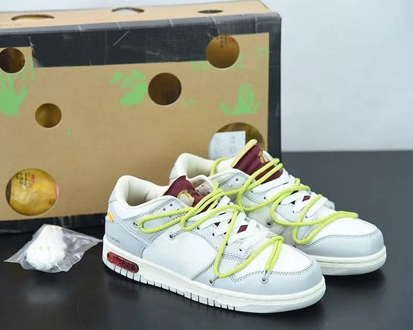

designer 3 deconstructive skatesboard shoes sb dnks low yellow shoelaces grey white luxury outdoor sneaker fast delivery with box
