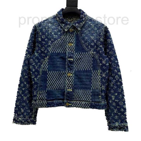 

men's jackets designer 23ss man denim jacquard letters clothes mens coats outerwear hooded men clothing cotton black blue stn4, Black;brown