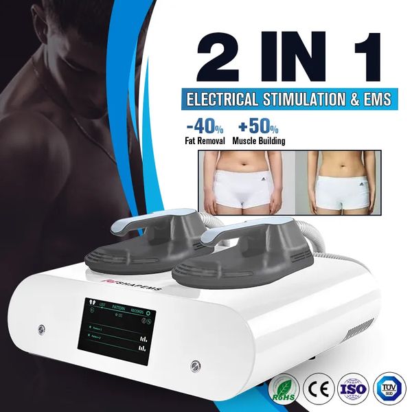 

7 tesla ems body slim rf hiemt beauty machine body building fat reduction 2 handles work together ce approved