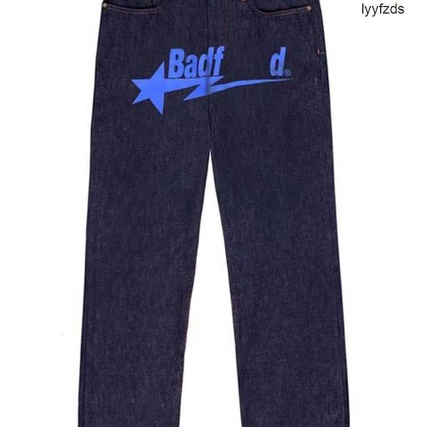 

2023 designer mens jeans university y2k badfriend hip hop letter printed black pants men women fashion casual rock wide foot baggy trouser s