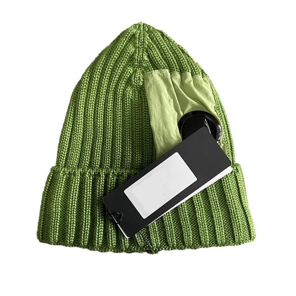 

Autumn And Winter New Youth Winter Warm Hat Couple Casual Lens Wool Blended Knit Hat, Green