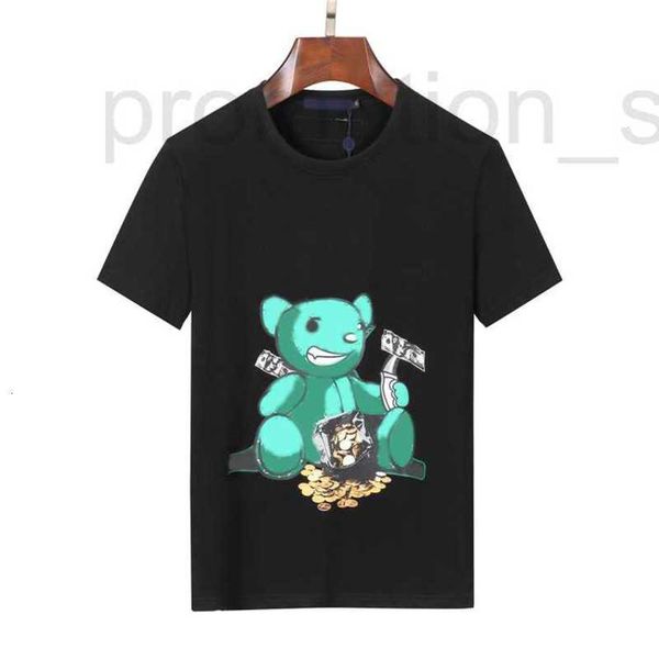 

men's t-shirts designer 2023 mens t shirts summer chest front bear letter embroidery letters print t shirt streetwear cotton women luxu, White;black