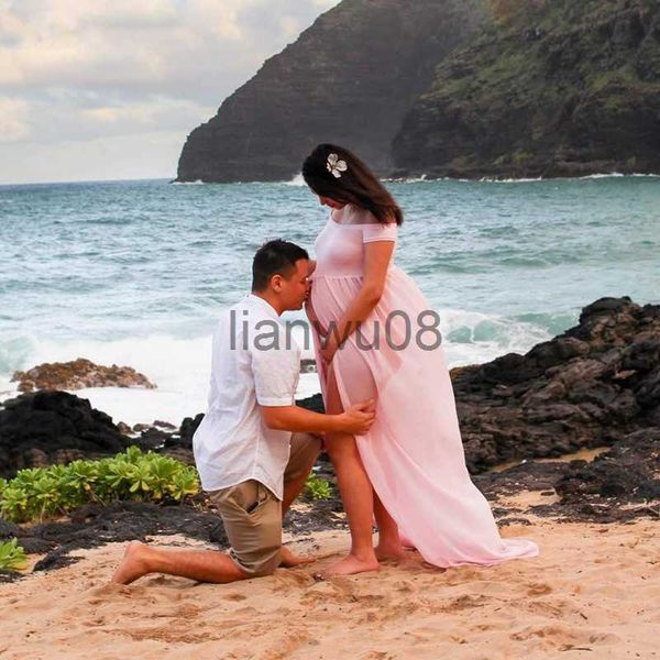

maternity dresses cotton maternity short sleeve dresses for p shoot pregnancy pgraphy props maxi gown dresses for pregnant women clothes x07, White