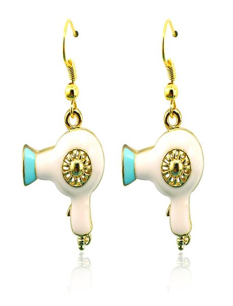 

gold plated charms earrings stainless steel hooks dangle 4 style enamel blower for women jewelry8840004, Golden