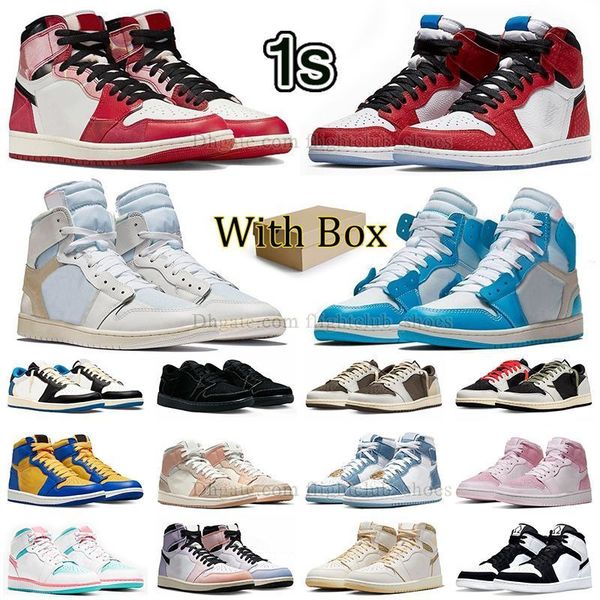 

with box jumpman 1 spider verse 1s basketball shoes high og origin story offw blue white outdoor trainers mid space jam black phantom low me