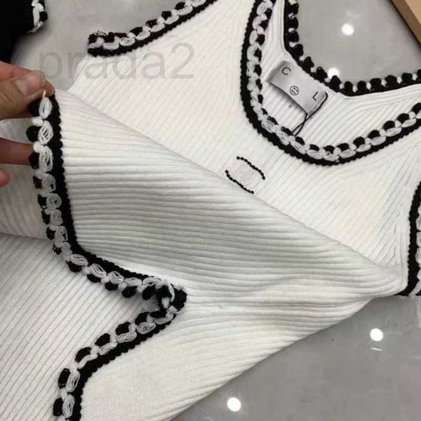 

women's tanks & camis designer women anagram-embroidered cotton-blend tank two c letters skirts yoga suit piece dress bra vest ladies, White