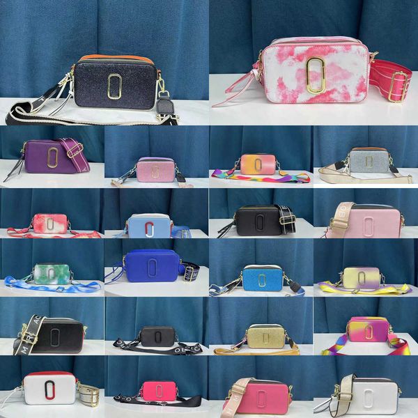 

designer bag snapsnew multicolor shoulder bags camera women fashion tie dye luxury leather crossbody glitter strap purse grey bag 000000