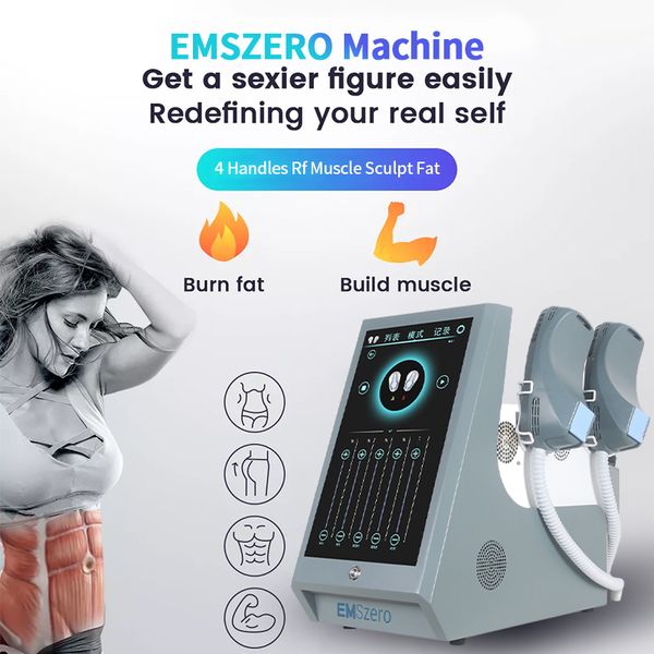 

latest emszero neo 6000w 14 tesla ems body muscle engraving hiemt machine 4 handle rf and pelvic stimulation pad optional equipment