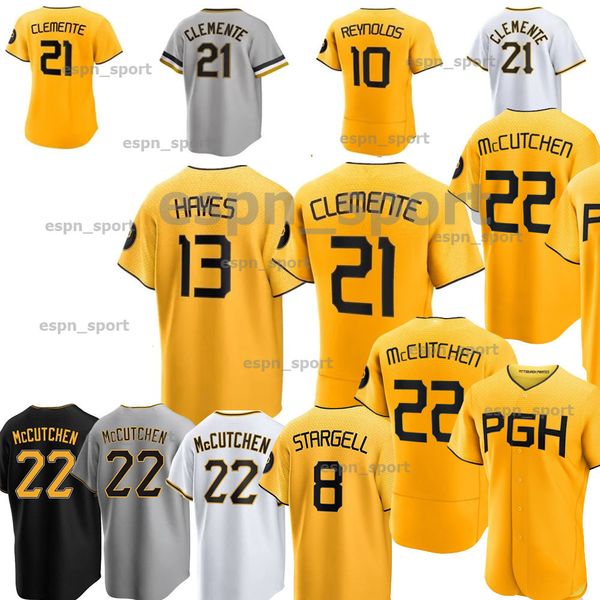 

custom andrew 22 mccutchen 2023 pirates city connect jersey bryan reynolds oneil cruz ji hwan bae ke'bryan hayes mitch keller roberto c, Blue;black