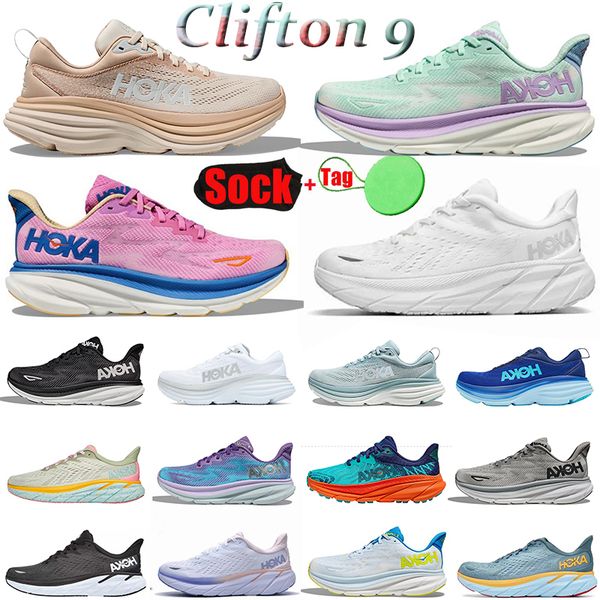 

new hoka one bondi 8 running shoes clifton 8 9 black white training sneakers designer women men summer orange amber hokas shoes womens peopl