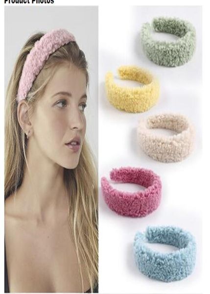 

fashion faux fur headband for women thicken plush wide hair hoop autumn winter warm hair bands for girls new hair accessories4728932, Silver