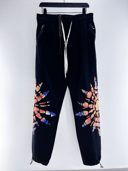 

mens luxury designers pants men pantsl 30 types style individuality sun print sweatpants men jogger hip hop street casual pants, Black