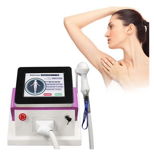 

professional ice painless for all types skin 808nm diode laser machine 1064nm laser machine for hair removal machine, Black