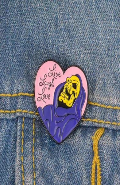 

pink heart pins brooches enamel pins badges lapel pins skeleton jewelry punk jewelry5702721, Gray