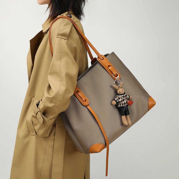 

viney bag versatile new tote bag one shoulder high capacity high sense of foreign style fashion large bag canvas women's bag