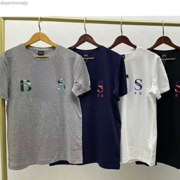 

fashion cotton sweatshirt mens t shirt hugo lettering t-shirt hb tshirt men casual round neck short sleeve tshirts pullover shirts, White;black
