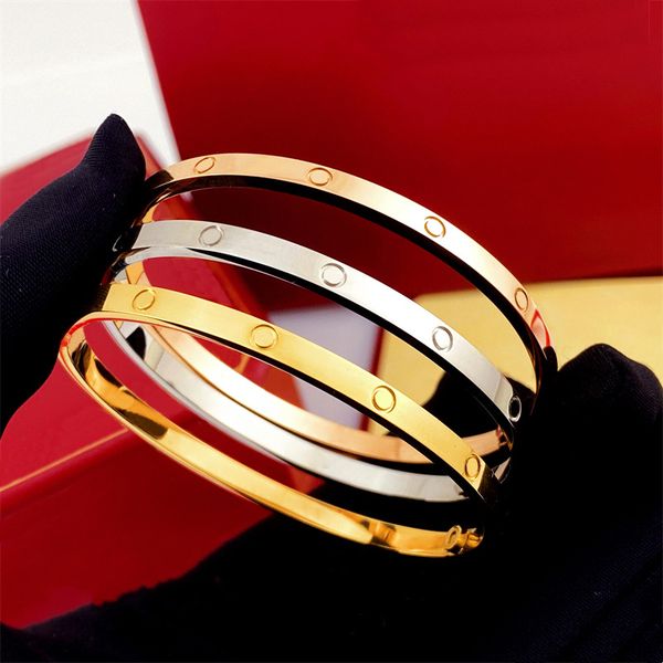 

4 mm designer bracelets for women luxury fashion titanium steel diamond couple bracelet travel vacation accessories accessories jewelry gift, Black