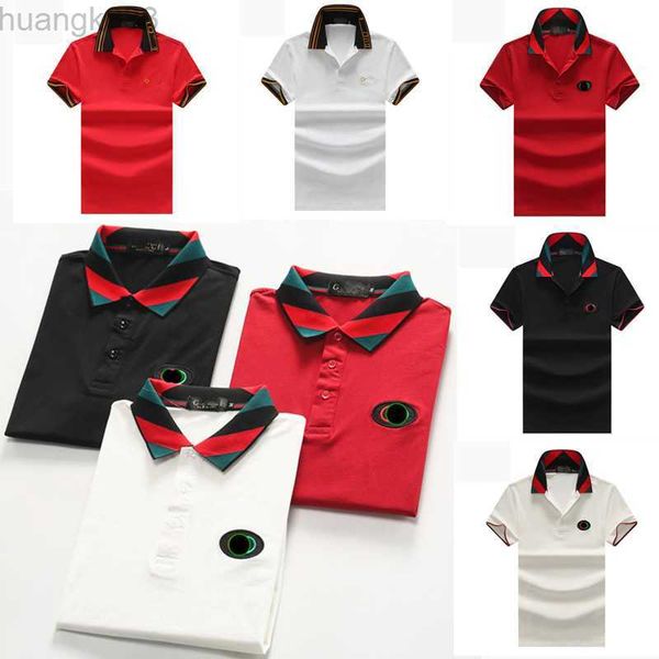 

designer men's polos t shirt slim-fit stand collar embroidery 2023 luxury polo shirts spting summer casual breathable tees for mens as, White;black
