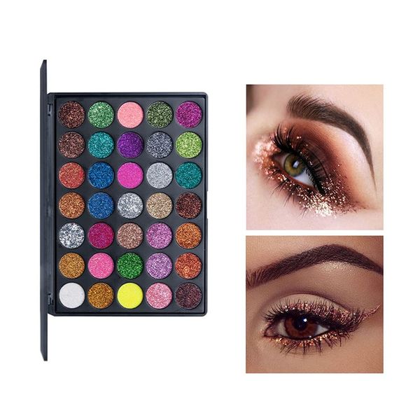 

eye shadow 35 color glitter shimmer eyeshadow makeup palette pigment stage make up eye shadow palette glitter highlighter make up 230706
