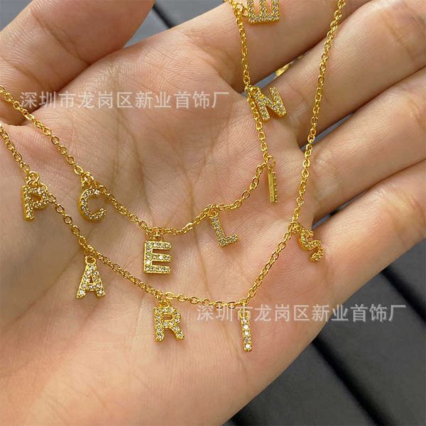 

saijia celi arc de triomphe gold letter logo double layer necklace for women's light luxury and small market design with high grade fee, Silver