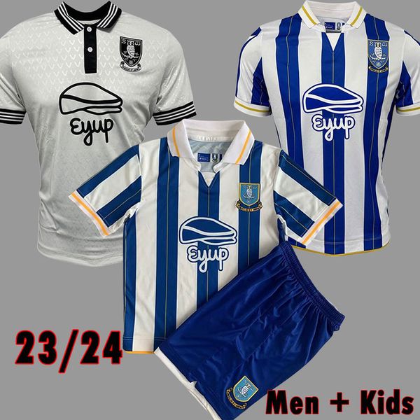

kids kit sheffield wednesday soccer jerseys home 2023 20224 away will vaulks callum paterson michael smith tyreeq bakinson mallik wilks foot, Black;yellow
