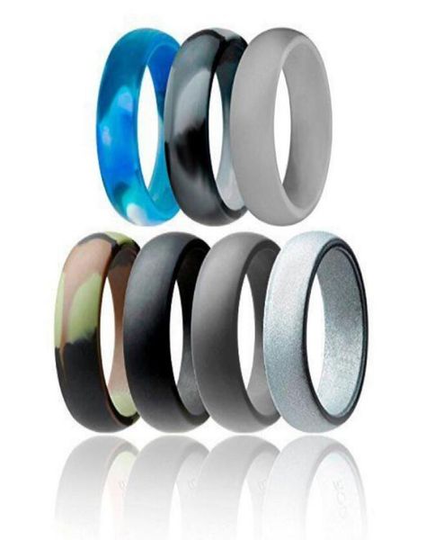 

2018 new simple fashion silicone wedding band ring couple jewelry 100 silicone soft tear resistance 4984063, Silver