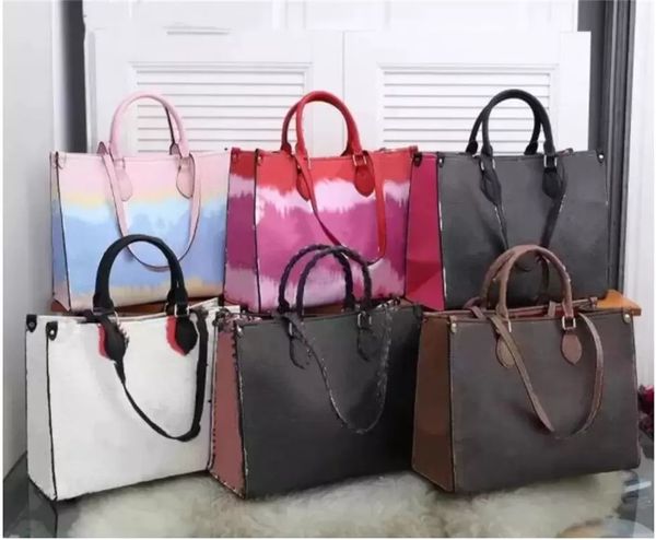 

designer tote bag handbag onthego women shoulder crossbodys bags fashion shopping pocket pu leather luxury women men purse messengers backpa