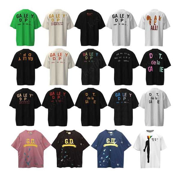

galleryse depts t shirt summer fashion mens womens designers tees tshirts loose short sleeve hip hop streetwear letter t-shirt, White;black