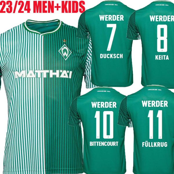 

2023 2024 werder bremen special soccer jersey marvin ducksch leonardo bittencourt black green 23 24 friedl pieper football shirts thailand k, Black;yellow
